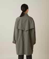 RHUFD01720 HIROKO KOSHINO(ヒロココシノ) ポケットアクセントタフタロングコート カーキ