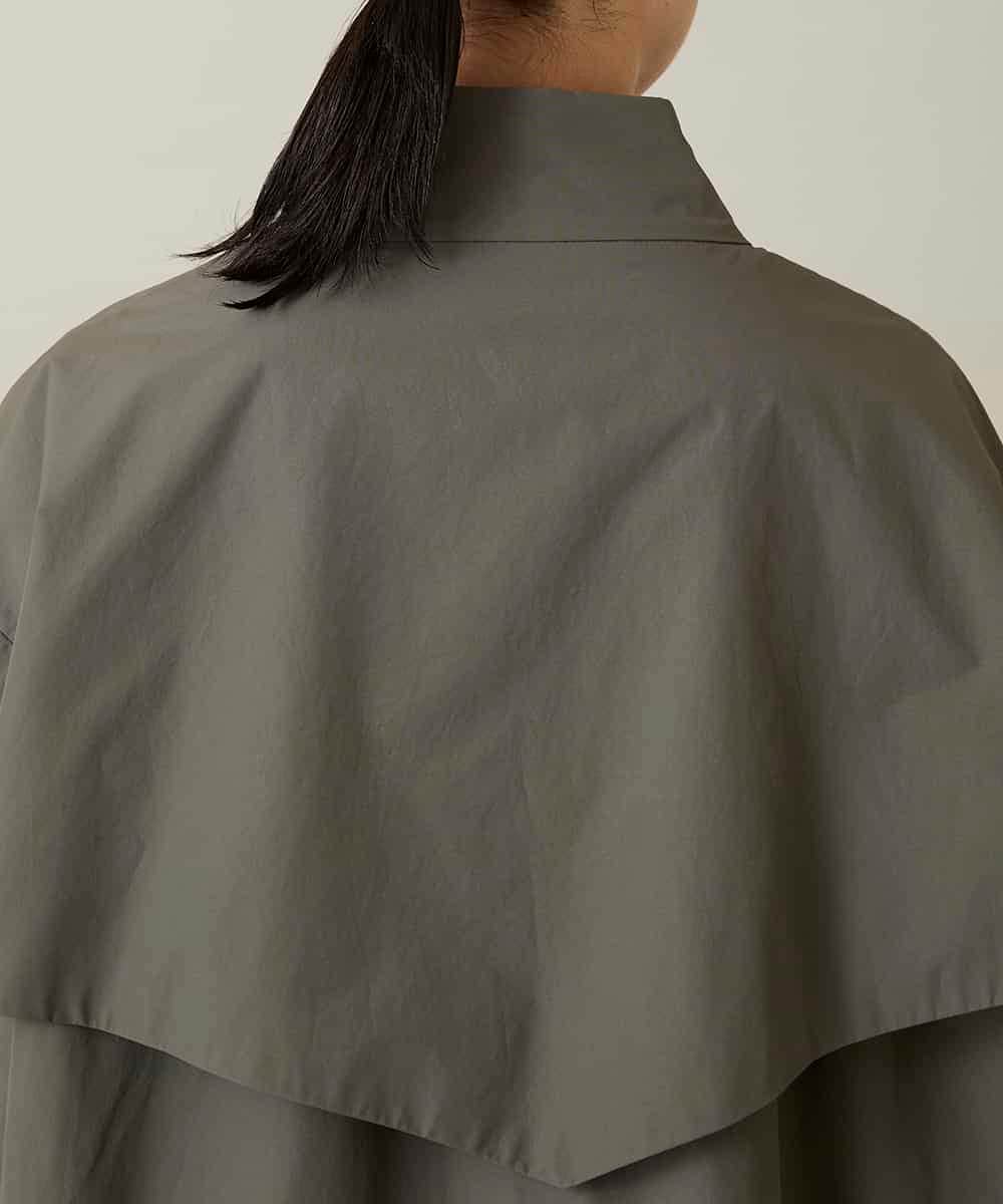 RHUFD01720 HIROKO KOSHINO(ヒロココシノ) ポケットアクセントタフタロングコート カーキ