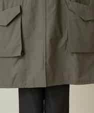 RHUFD01720 HIROKO KOSHINO(ヒロココシノ) ポケットアクセントタフタロングコート カーキ