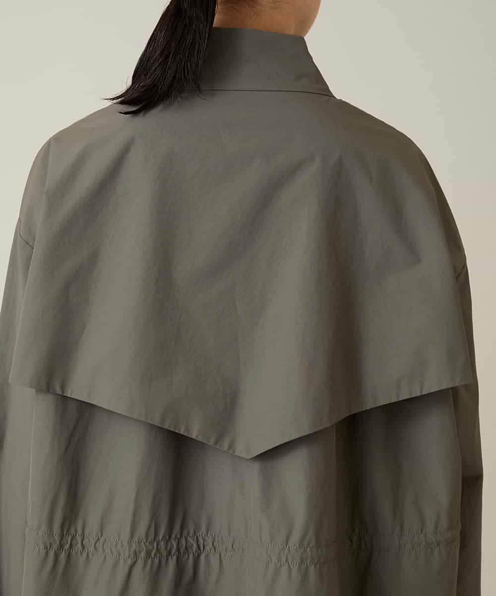 RHUFD01720 HIROKO KOSHINO(ヒロココシノ) ポケットアクセントタフタロングコート カーキ