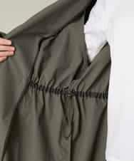 RHUFD01720 HIROKO KOSHINO(ヒロココシノ) ポケットアクセントタフタロングコート カーキ