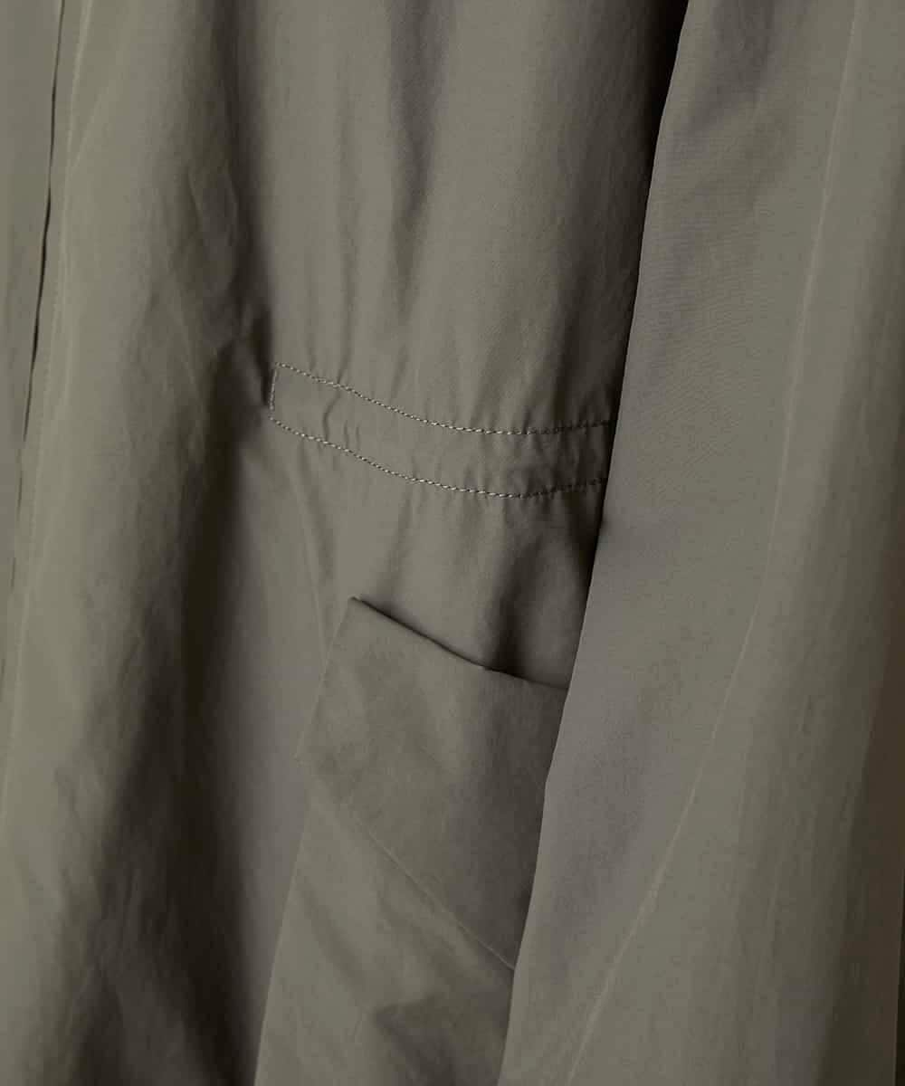 RHUFD01720 HIROKO KOSHINO(ヒロココシノ) ポケットアクセントタフタロングコート カーキ