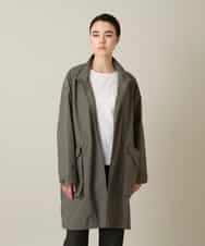 RHUFD01720 HIROKO KOSHINO(ヒロココシノ) ポケットアクセントタフタロングコート カーキ