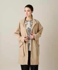 RHUFD01720 HIROKO KOSHINO(ヒロココシノ) ポケットアクセントタフタロングコート ベージュ