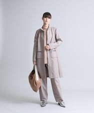 RHUFS40840 HIROKO KOSHINO(ヒロココシノ) 【洗える】スタンドカラーコットンツイルコート ベージュ