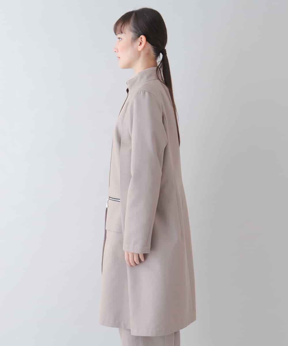 RHUFS40840 HIROKO KOSHINO(ヒロココシノ) 【洗える】スタンドカラーコットンツイルコート ベージュ