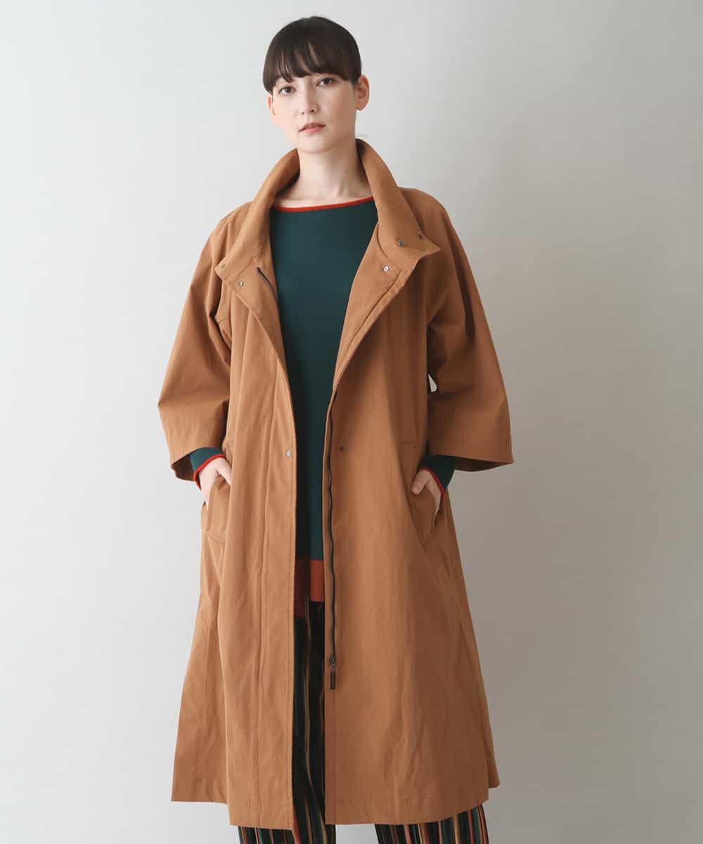 RHUJT12890 HIROKO KOSHINO(ヒロココシノ) ナイロンタフタボリュームシルエットコート ベージュ