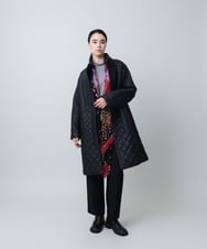 RHUVD07170 HIROKO KOSHINO(ヒロココシノ) グラデーションキルティングコート/日本製 ブラック