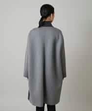 RHUVE12130 HIROKO KOSHINO(ヒロココシノ) ウールジョイントコクーンシルエットコート/日本製 ダークグレー