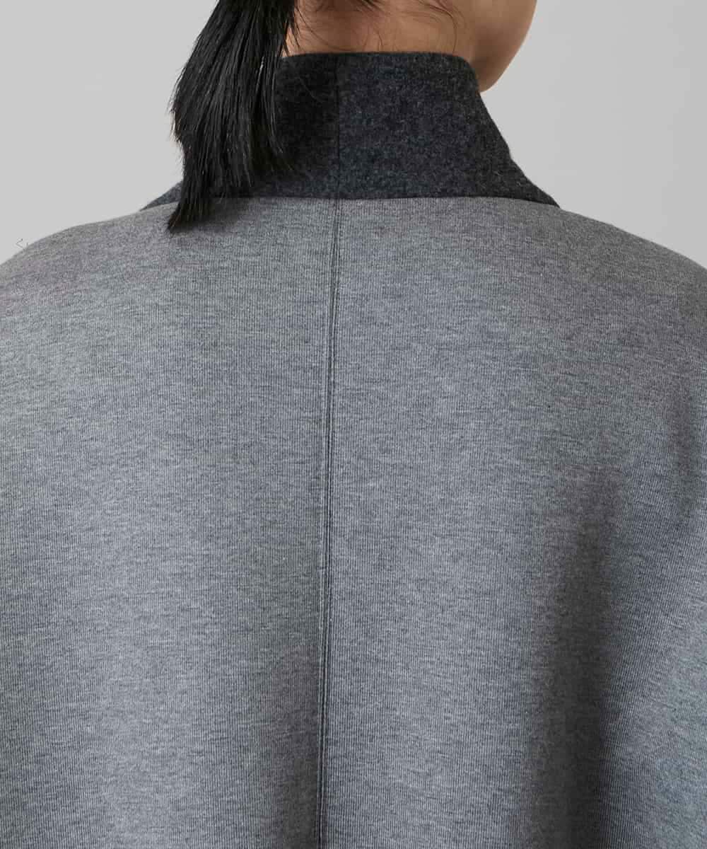 RHUVE12130 HIROKO KOSHINO(ヒロココシノ) ウールジョイントコクーンシルエットコート/日本製 ダークグレー