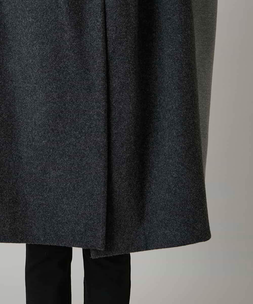 RHUVE12130 HIROKO KOSHINO(ヒロココシノ) ウールジョイントコクーンシルエットコート/日本製 ダークグレー