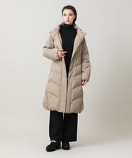 RHUVH03170 HIROKO KOSHINO(ヒロココシノ) 【先行予約】立体ステッチロングダウンコート ベージュ