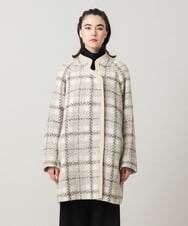 RHUVH17190 HIROKO KOSHINO(ヒロココシノ) 【先行予約】チェック柄ファンシーツイードコート/日本製 ベージュ