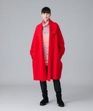 RHUVV02120 HIROKO KOSHINO(ヒロココシノ) ナッピングリバーウールコート レッド