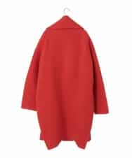 RHUVX27120 HIROKO KOSHINO(ヒロココシノ) 変形衿ウールチェスターコート レッド