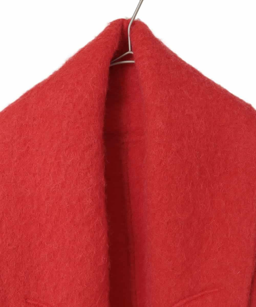 RHUVX27120 HIROKO KOSHINO(ヒロココシノ) 変形衿ウールチェスターコート レッド
