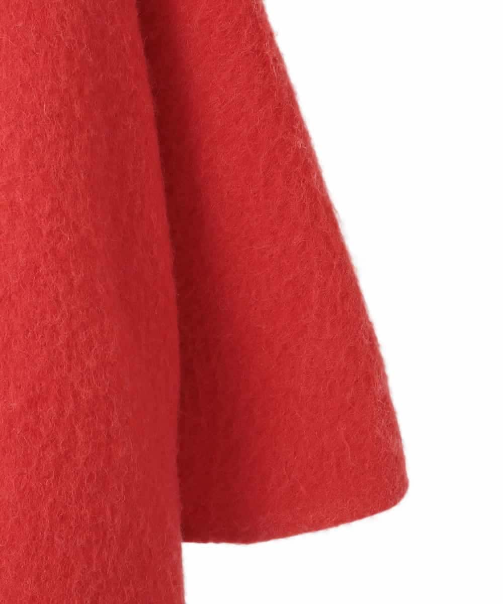 RHUVX27120 HIROKO KOSHINO(ヒロココシノ) 変形衿ウールチェスターコート レッド