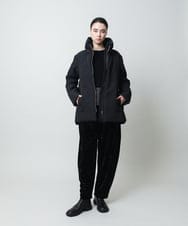 RHUWD30120 HIROKO KOSHINO(ヒロココシノ) 千鳥柄ジャカードダウンジャケット ホワイト