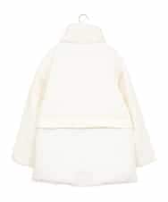 RHUWD30120 HIROKO KOSHINO(ヒロココシノ) 千鳥柄ジャガードダウンジャケット ホワイト