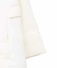 RHUWD30120 HIROKO KOSHINO(ヒロココシノ) 千鳥柄ジャガードダウンジャケット ホワイト