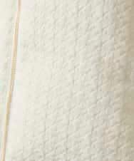 RHUWD30120 HIROKO KOSHINO(ヒロココシノ) 千鳥柄ジャカードダウンジャケット ホワイト