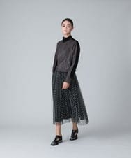 RHWZT13160 HIROKO KOSHINO(ヒロココシノ) ラムレザーソフトライダースジャケット ブラウン