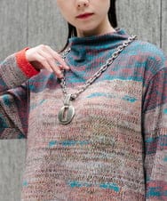 RK2AG01230 HIROKO KOSHINO(ヒロココシノ) モチーフチェーンネックレス/日本製 シルバー