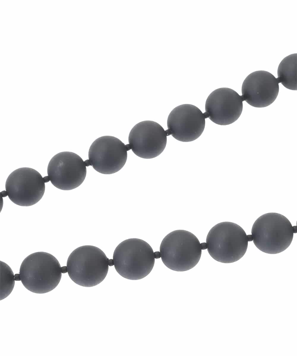 RK2CD01320 HIROKO KOSHINO(ヒロココシノ) アシンメトリーネックレス/日本製 ブラック