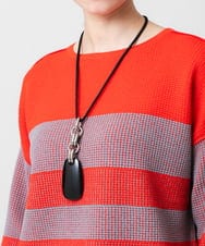 RK2CD02260 HIROKO KOSHINO(ヒロココシノ) モチーフチェーンワントップペンダント/日本製 ブラック