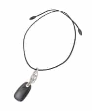 RK2CD02260 HIROKO KOSHINO(ヒロココシノ) モチーフチェーンワントップペンダント/日本製 ブラック