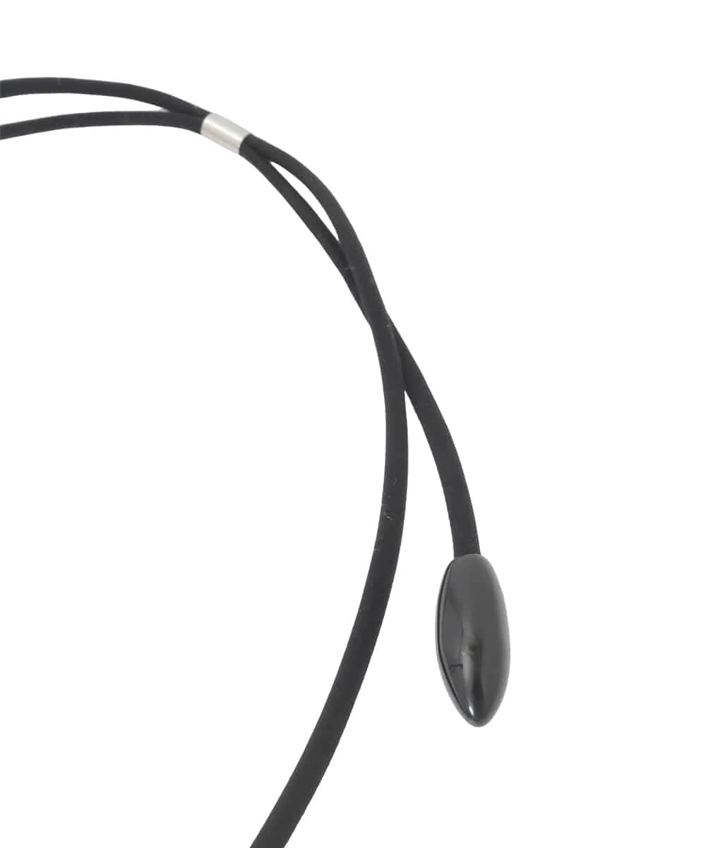 RK2CD02260 HIROKO KOSHINO(ヒロココシノ) モチーフチェーンワントップペンダント/日本製 ブラック