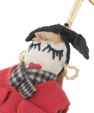 RK2CD03130 HIROKO KOSHINO(ヒロココシノ) ドールチャーム/日本製 レッド