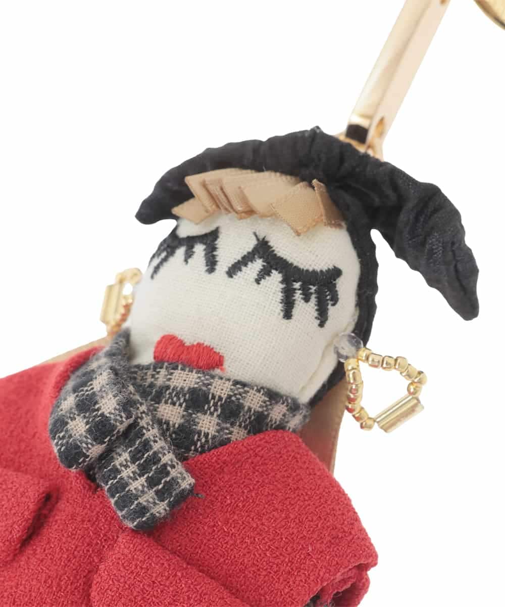 RK2CD03130 HIROKO KOSHINO(ヒロココシノ) ドールチャーム/日本製 レッド