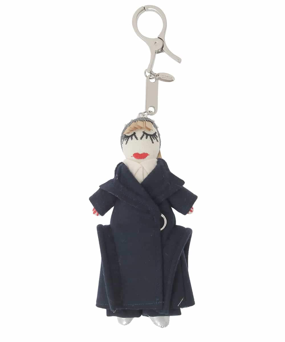 RK2CD04130 HIROKO KOSHINO(ヒロココシノ) ドールチャーム/日本製 ネイビー