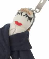 RK2CD04130 HIROKO KOSHINO(ヒロココシノ) ドールチャーム/日本製 ネイビー