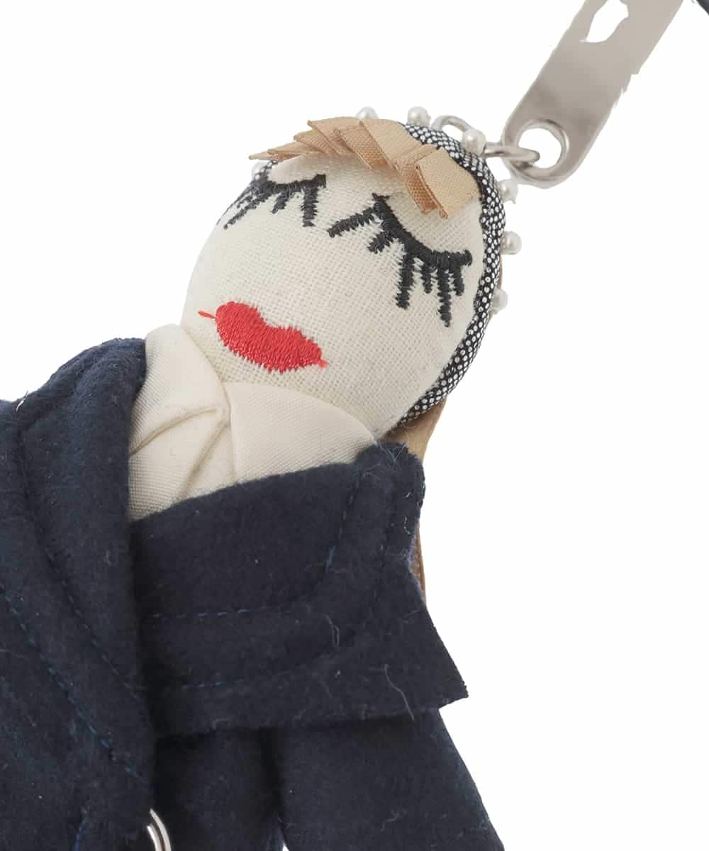 RK2CD04130 HIROKO KOSHINO(ヒロココシノ) ドールチャーム/日本製 ネイビー