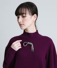 RK2CS02230 HIROKO KOSHINO(ヒロココシノ) 【日本製】メタルタッセルブローチ シルバー