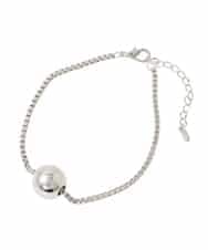 RK2ED11210 HIROKO KOSHINO(ヒロココシノ) ボールショートネックレス/日本製 シルバー