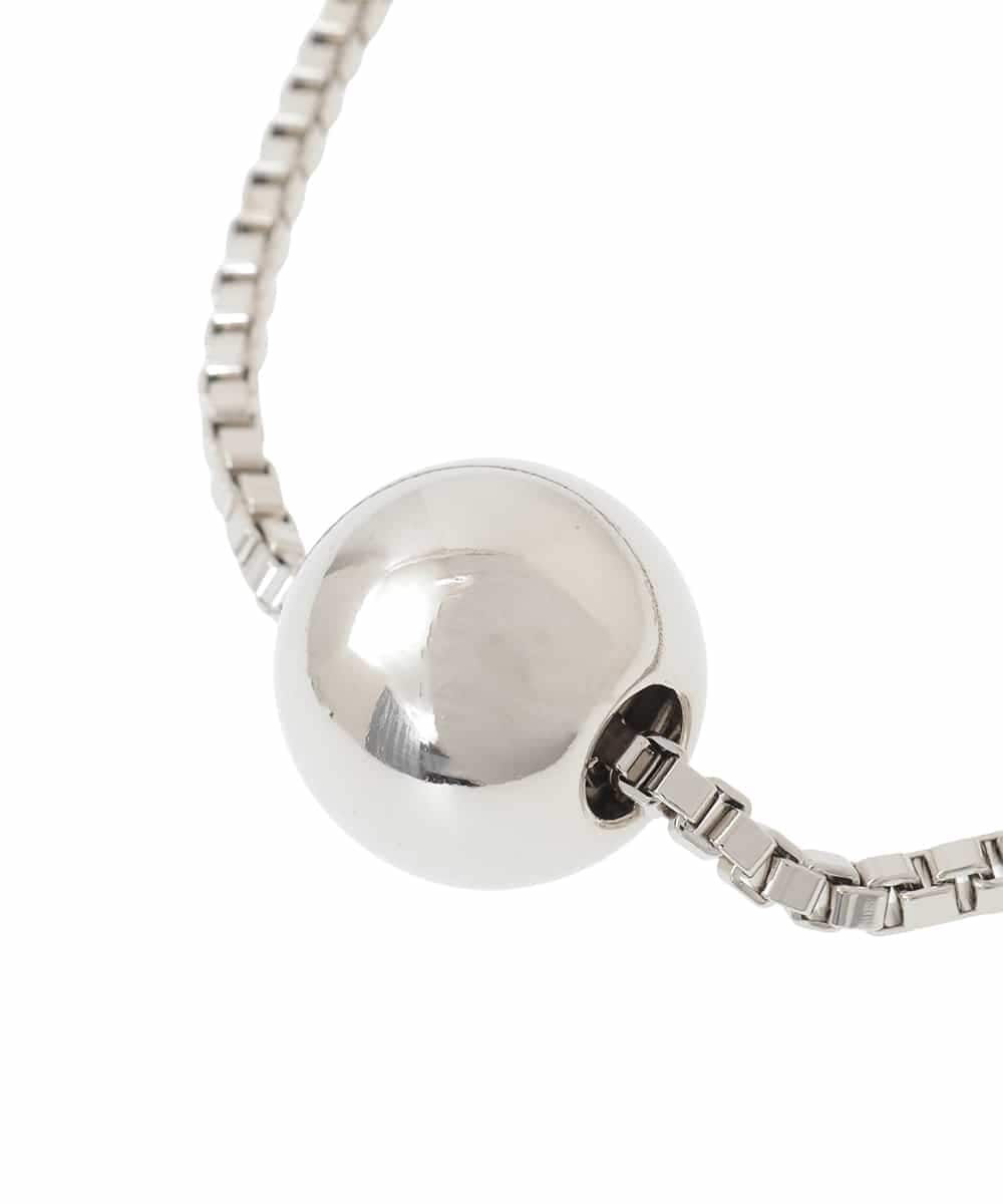 RK2ED11210 HIROKO KOSHINO(ヒロココシノ) ボールショートネックレス/日本製 シルバー