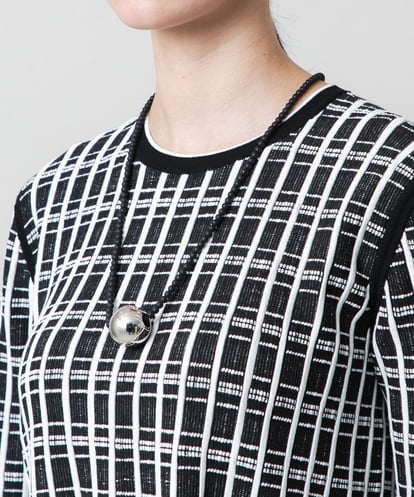 RK2ED12180 HIROKO KOSHINO ボールミドルネックレス/日本製