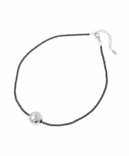 RK2ED12180 HIROKO KOSHINO(ヒロココシノ) ボールミドルネックレス/日本製 ブラック