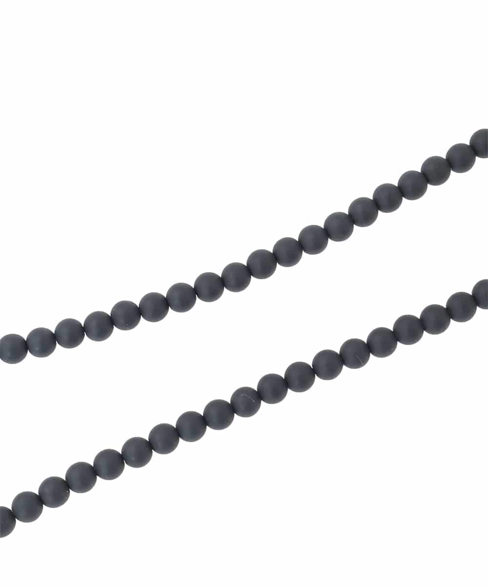 RK2ED12180 HIROKO KOSHINO(ヒロココシノ) ボールミドルネックレス/日本製 ブラック