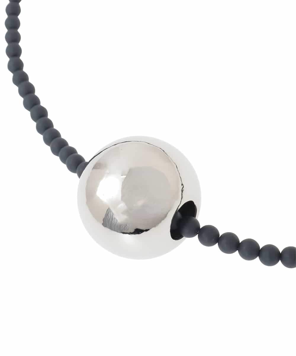 RK2ED12180 HIROKO KOSHINO(ヒロココシノ) ボールミドルネックレス/日本製 ブラック