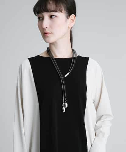 RK2ES01250 HIROKO KOSHINO 【日本製】メッシュアシンメトリーネックレス