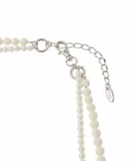 RK2FD02270 HIROKO KOSHINO(ヒロココシノ) コンビネーションロングネックレス/日本製 アイボリー