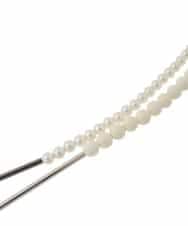 RK2FD02270 HIROKO KOSHINO(ヒロココシノ) コンビネーションロングネックレス/日本製 アイボリー