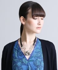 RK2FS01240 HIROKO KOSHINO(ヒロココシノ) 【日本製】メタルパイプショートネックレス シルバー