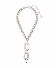 RK2GD01290 HIROKO KOSHINO(ヒロココシノ) Tラインネックレス /日本製 シルバー