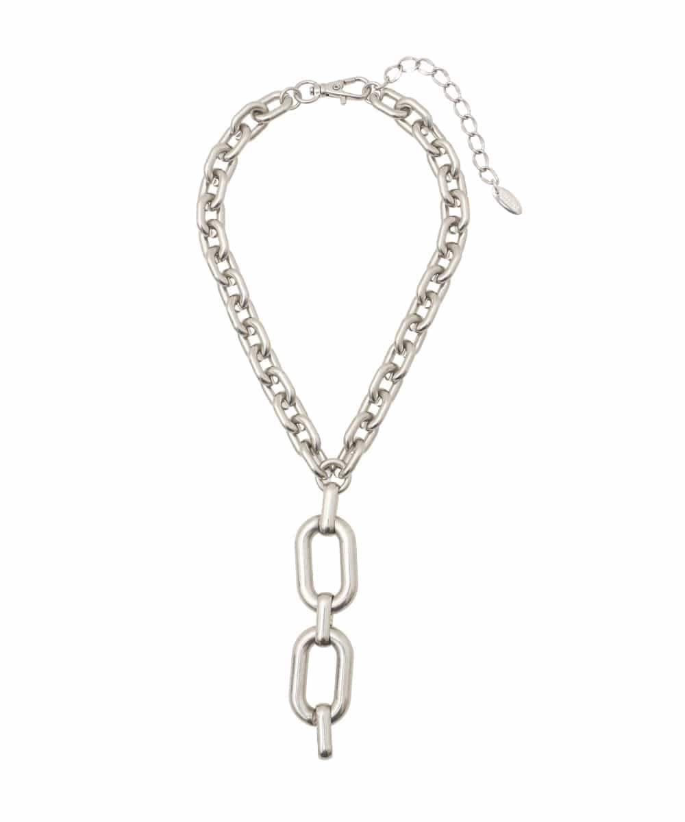 RK2GD01290 HIROKO KOSHINO(ヒロココシノ) Tラインネックレス /日本製 シルバー