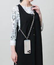 RK2GD02290 HIROKO KOSHINO(ヒロココシノ) 【スマホストラップ】ロングチェーンネックレス /日本製 シルバー